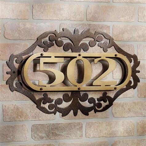 metal outdoor house number plaques|outdoor wall mounted house numbers.